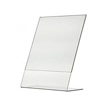 Table Tent: Clear Acrylic Table Tent Card Holder, 8.5 x 11 in., Easel Style